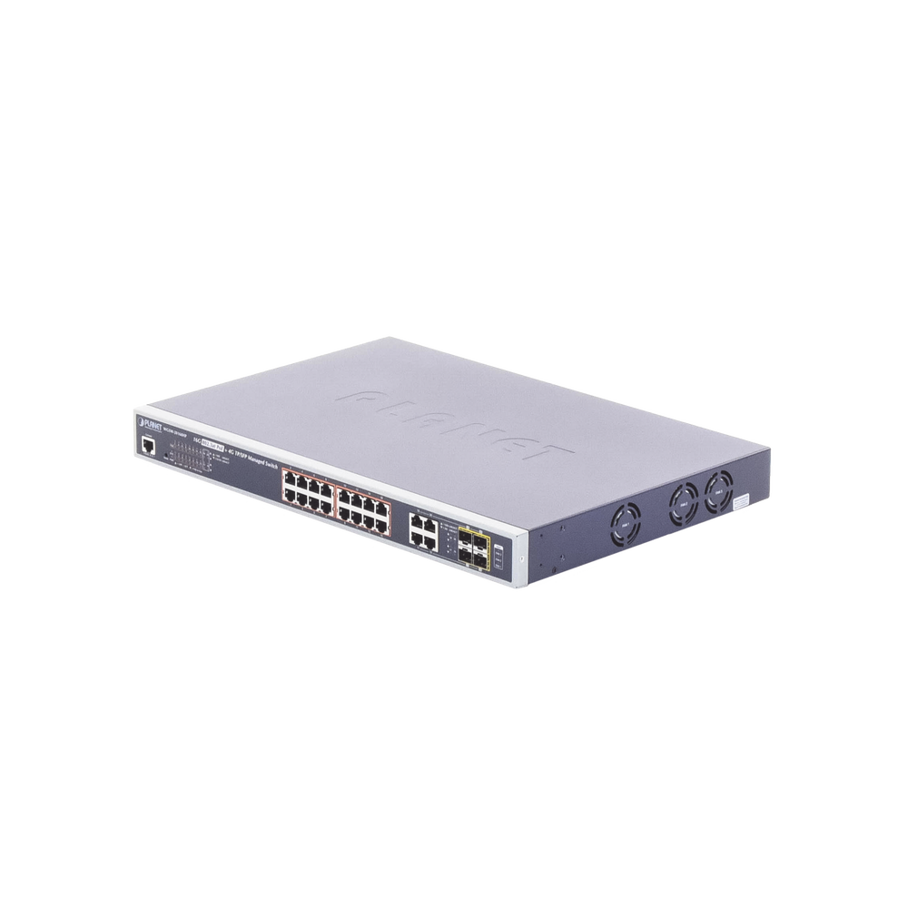 Switch Administrable 16 puertos 10/100/1000 802.3at PoE 230W y 4 puertos GigabitTP/SFP Combo - Image 3