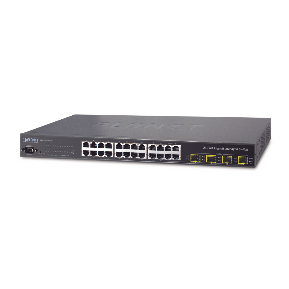 Switch Administrable L2+ de 24 puertos 10/100/1000T con 4 puertos combo TP/SFP Gigabit