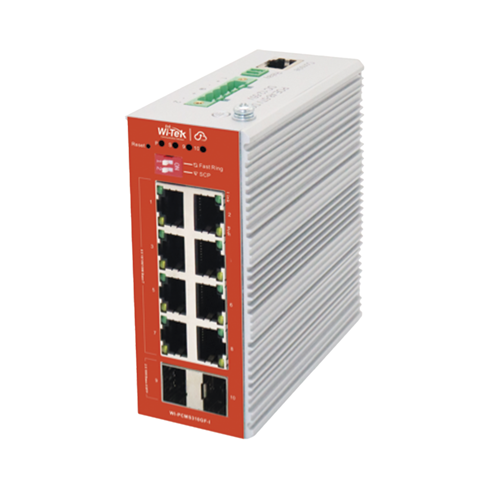 Switch L2+ PoE Industrial / Administración Cloud-Web-CLI / 8 Puertos PoE af/at 100/1000 Mbps / 2 Puertos SFP Gigabit / Presupuesto PoE 120 W / Protocolo ERSP (redundancia enlaces) - Image 2