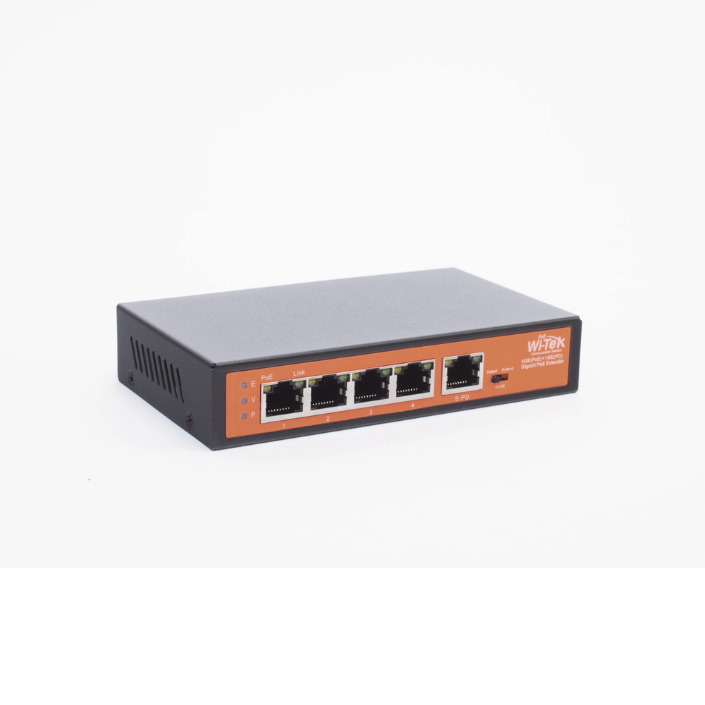 Extensor PoE / Entrada hasta 90 W / 4 puertos Gigabit PoE salida 802.3 af/at / Extensor PoE hasta 250 m / No administrable - Image 2