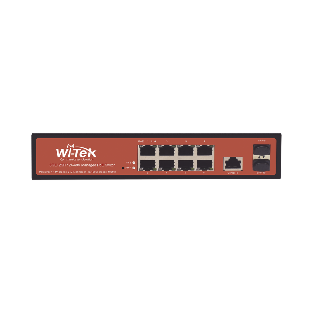 Switch Administrable de 8 puertos Gigabit Ethernet con PoE 802.3 af/at y 24V Pasivo + 2 SFP Gigabit, 150 W - Image 2