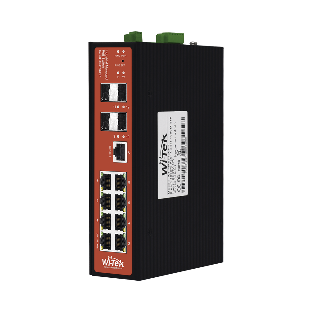 Switch Industrial 8 puertos / Administrable PoE / Puerto 1-2 PoE 24V/48V / Puertos 3-8 puertos 802.3 af/at/bt / Presupuesto máx 240 W - Image 4