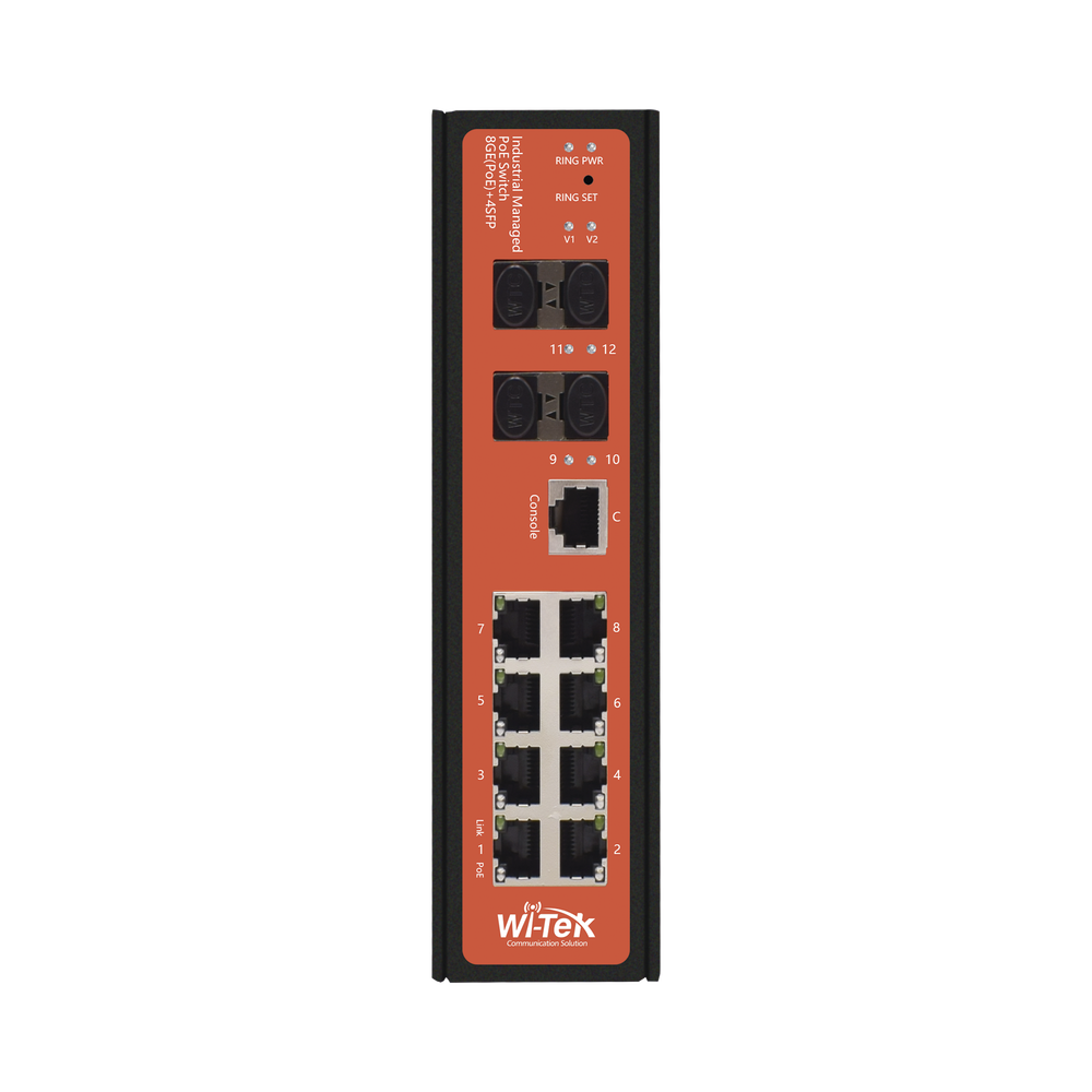 Switch Industrial 8 puertos / Administrable PoE / Puerto 1-2 PoE 24V/48V / Puertos 3-8 puertos 802.3 af/at/bt / Presupuesto máx 240 W - Image 5