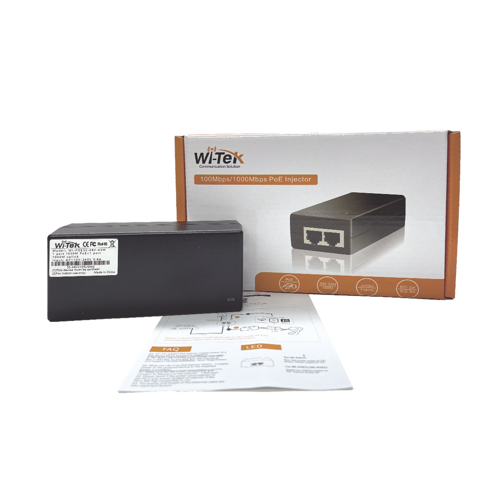 Inyector PoE 30W / PoE 802.3 af/at / 48V / Conexión plug and play / Alcance de hasta 100 metros / Aplicaciones CCTV - Image 2