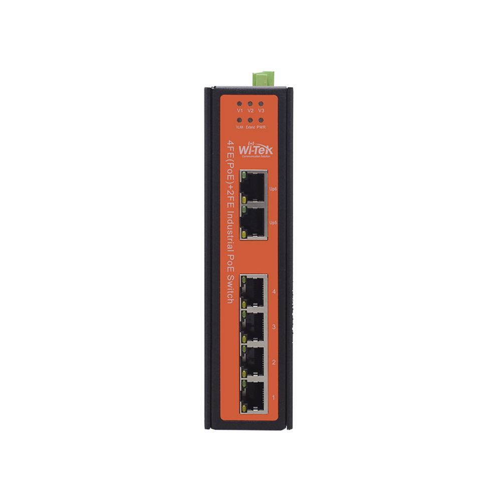 Switch industrial 4 puertos Fast Ethernetcon POE 802.3af/at + 2 puertos UPLINK gigabit - Image 2