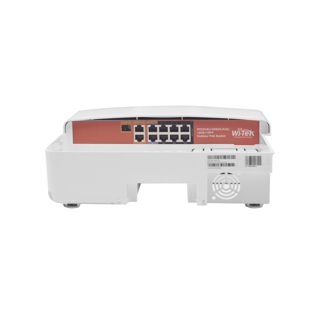 Switch PoE para exterior / No administrable / Con 8 puertos PoE (6 x fast ethernet + 2 x Gigabit) / 3 puertos Uplink gigabit (2 puertos RJ45 + 1 puerto SFP) / Presupuesto 120W - Image 2