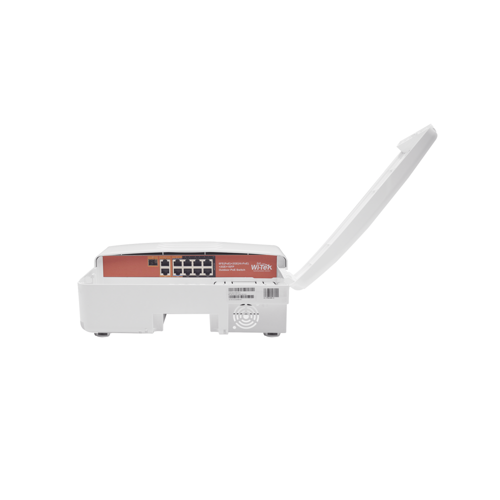 Switch PoE para exterior / No administrable / Con 8 puertos PoE (6 x fast ethernet + 2 x Gigabit) / 3 puertos Uplink gigabit (2 puertos RJ45 + 1 puerto SFP) / Presupuesto 120W - Image 3