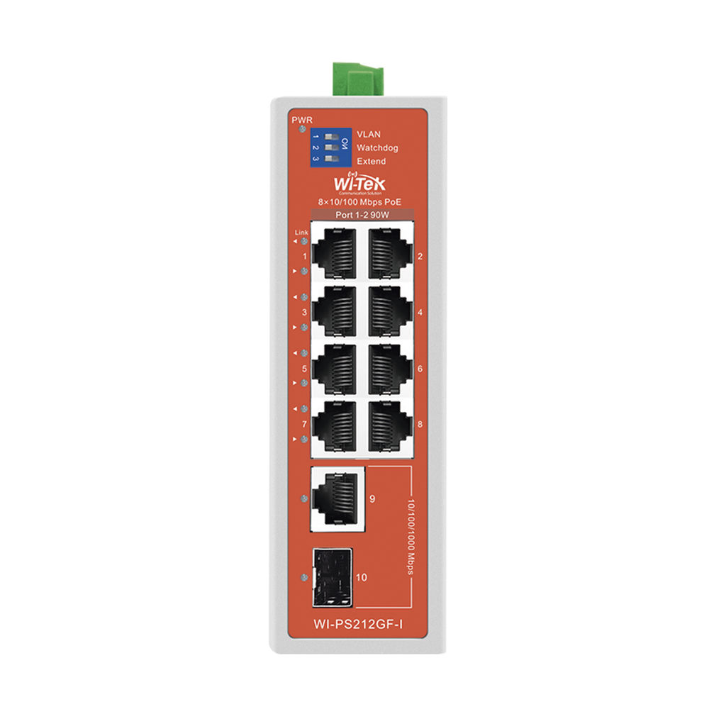 Switch Semi-Industrial / No administrable / 8 puertos 10/100 PoE af/at/bt / 1 puerto Gigabit RJ45 Uplink / 1 puerto SFP Uplink / Presupuesto PoE 110 Watts / - Image 2
