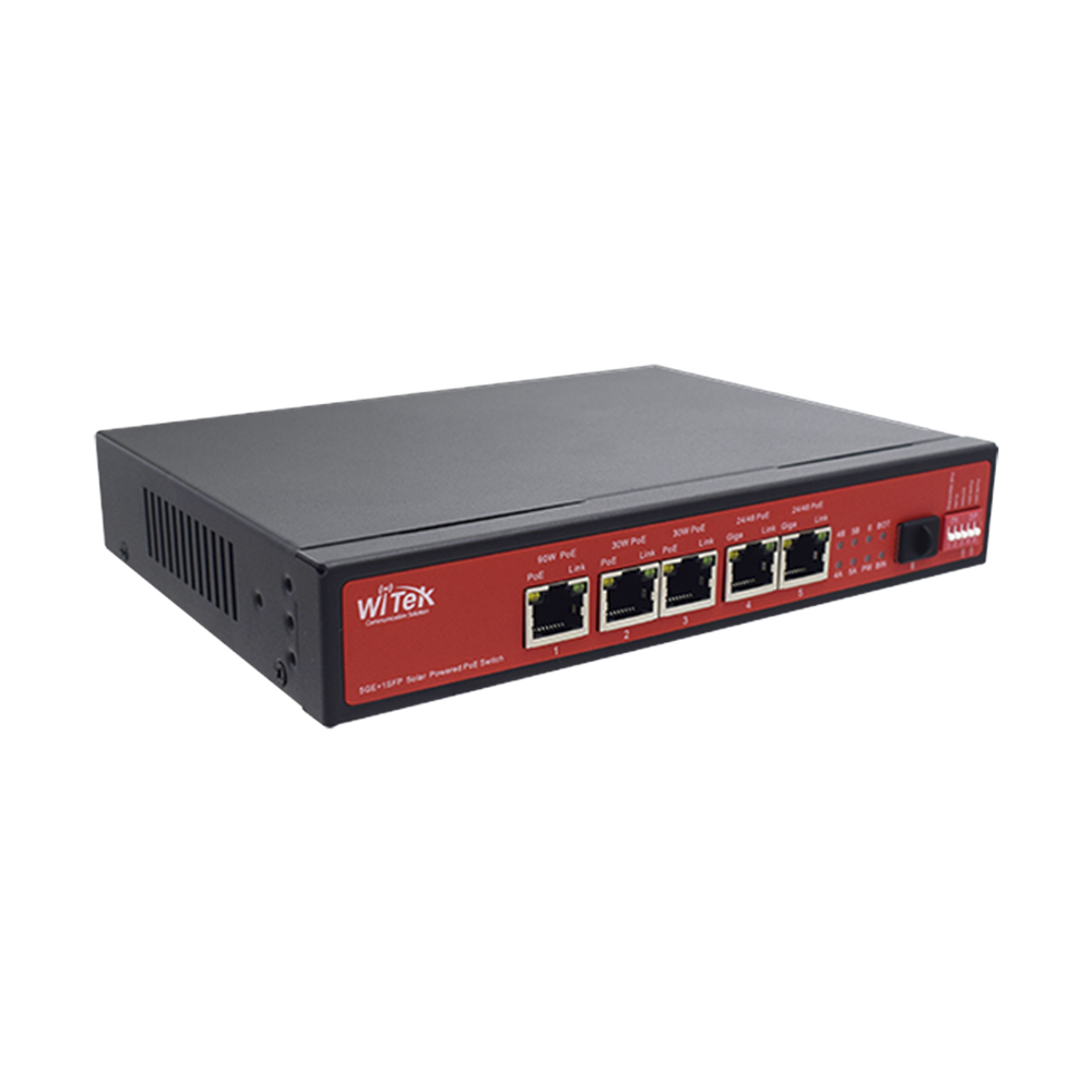Controlador Solar de 15A con Switch PoE / 1 Puertos Gigabit PoE 802.3 bt / 2 Puertos PoE 802.3 af/at / 2 Puertos PoE Pasivo 24/48 Vcc / 1 Puerto SFP / No administrable - Image 4