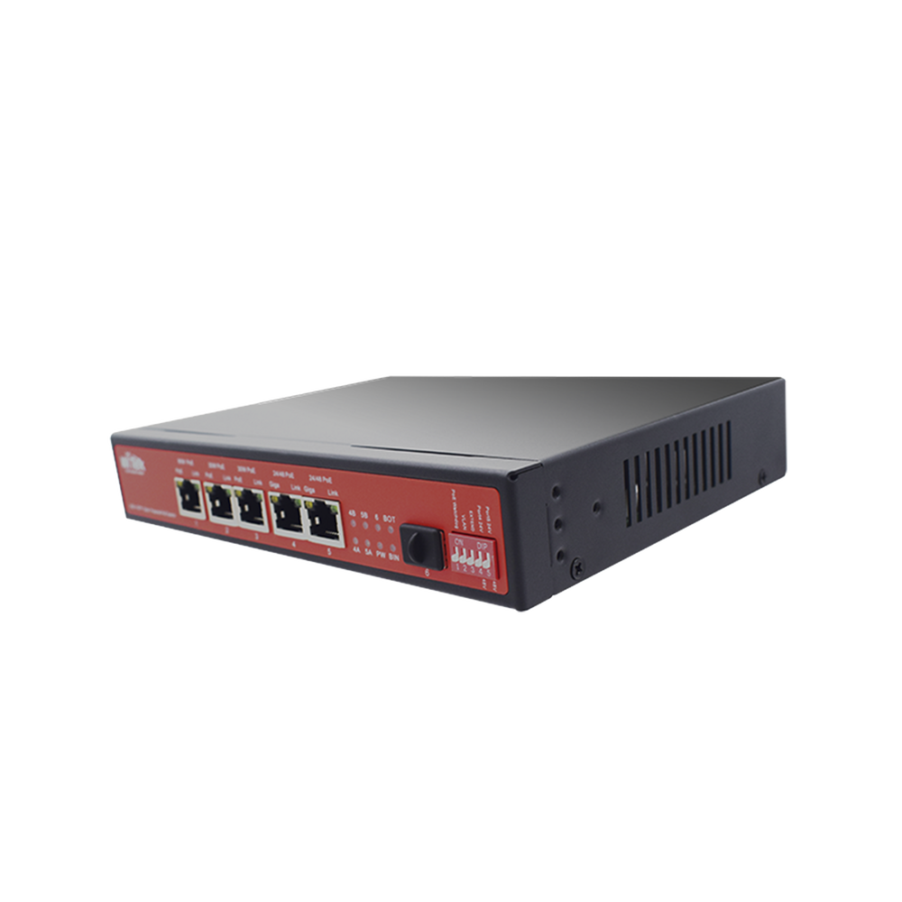 Controlador Solar de 15A con Switch PoE / 1 Puertos Gigabit PoE 802.3 bt / 2 Puertos PoE 802.3 af/at / 2 Puertos PoE Pasivo 24/48 Vcc / 1 Puerto SFP / No administrable