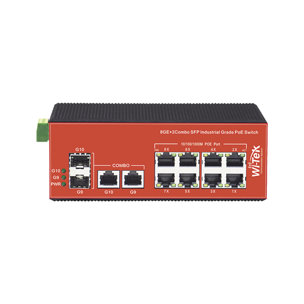 Switch Industrial PoE+ no administrable de 8 Puertos 10/100/1000Mbps + 2 SFP Combo, 150 W - Image 9