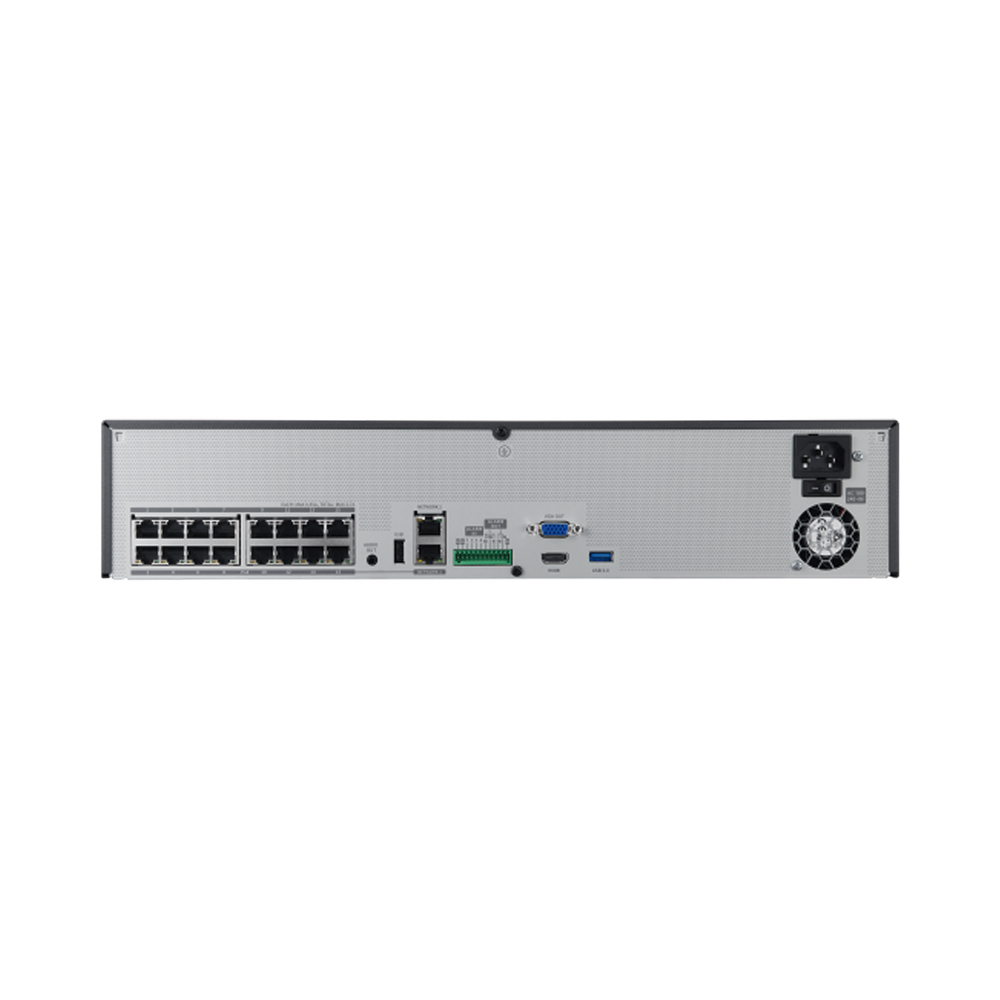 NVR de 12 Megapíxel sistema operativo Ubuntu Linux / Hasta 16 canales / 8TB Incluidos / 16 puertos PoE+ / H.265 & WiseStream / E/S de alarma / Incluye 1 Licencia de 4 canales - Image 2