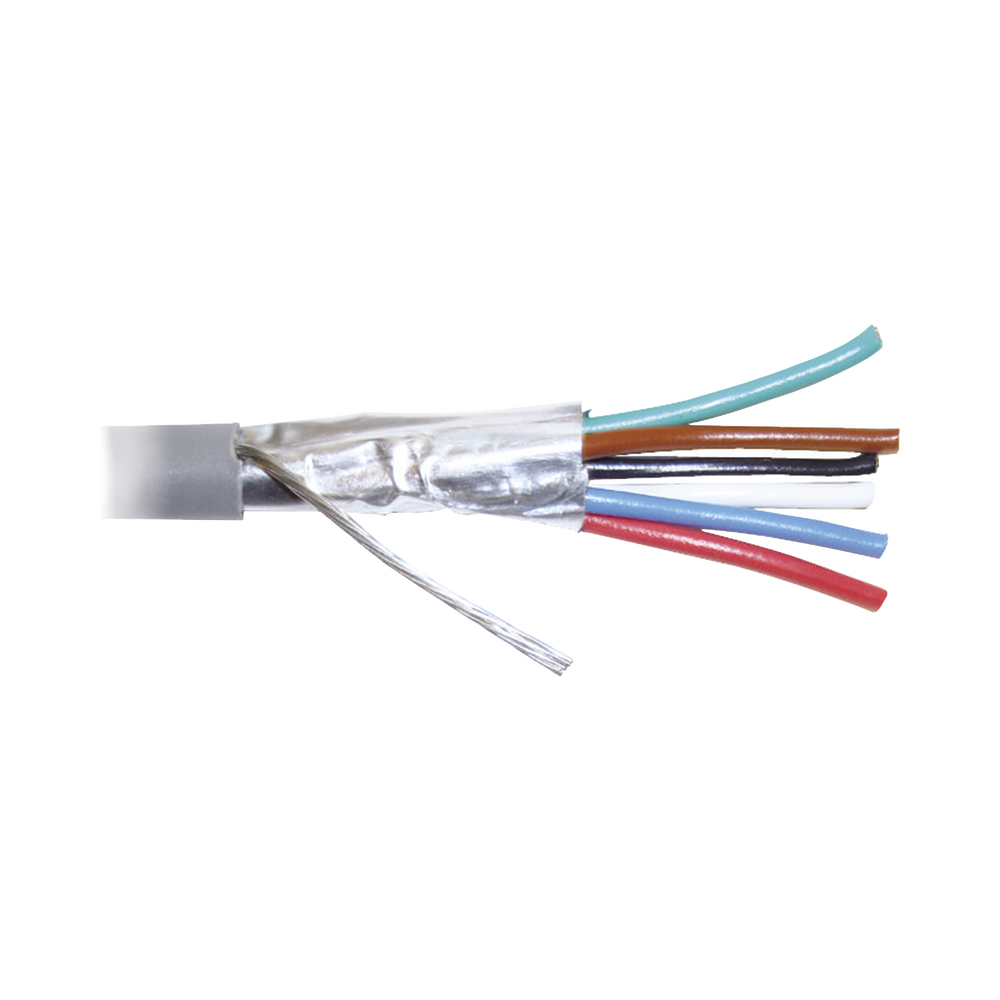 Bobina de 305 Metros (1000 Pies) de Cable 8 Conductores, 22 AWG, Tipo CMR, de Color Gris para Aplicaciones en Alarmas de Intrusi?n /Control de Acceso/Interfonos y TV Porteros/Automatizaci?n/Audio y Voceo.