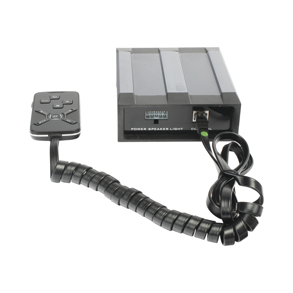 Sirena Vehicular de 100W de Potencia, Con Controlador Unimando Para Tonos, 2 Salidas Auxiliares y Microfono - Image 2