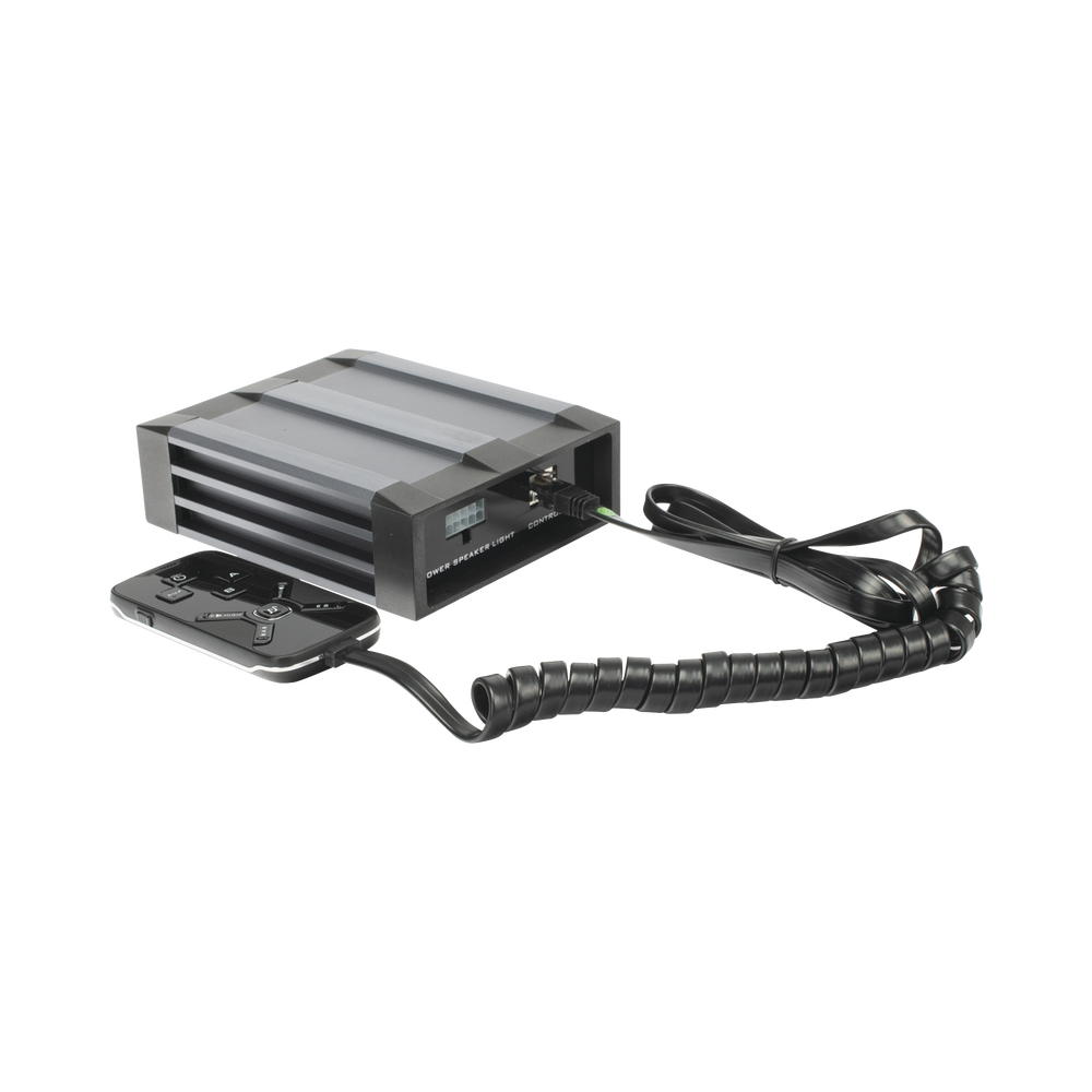 Sirena Vehicular de 100W de Potencia, Con Controlador Unimando Para Tonos, 2 Salidas Auxiliares y Microfono - Image 3