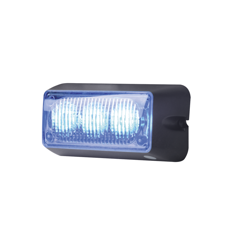 Luz auxiliar brillante con 3 LEDs, color azul, mica transparente