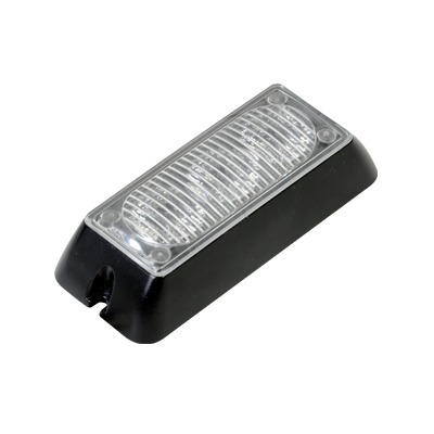 Luz auxiliar brillante con 3 LEDs, color claro, mica transparente