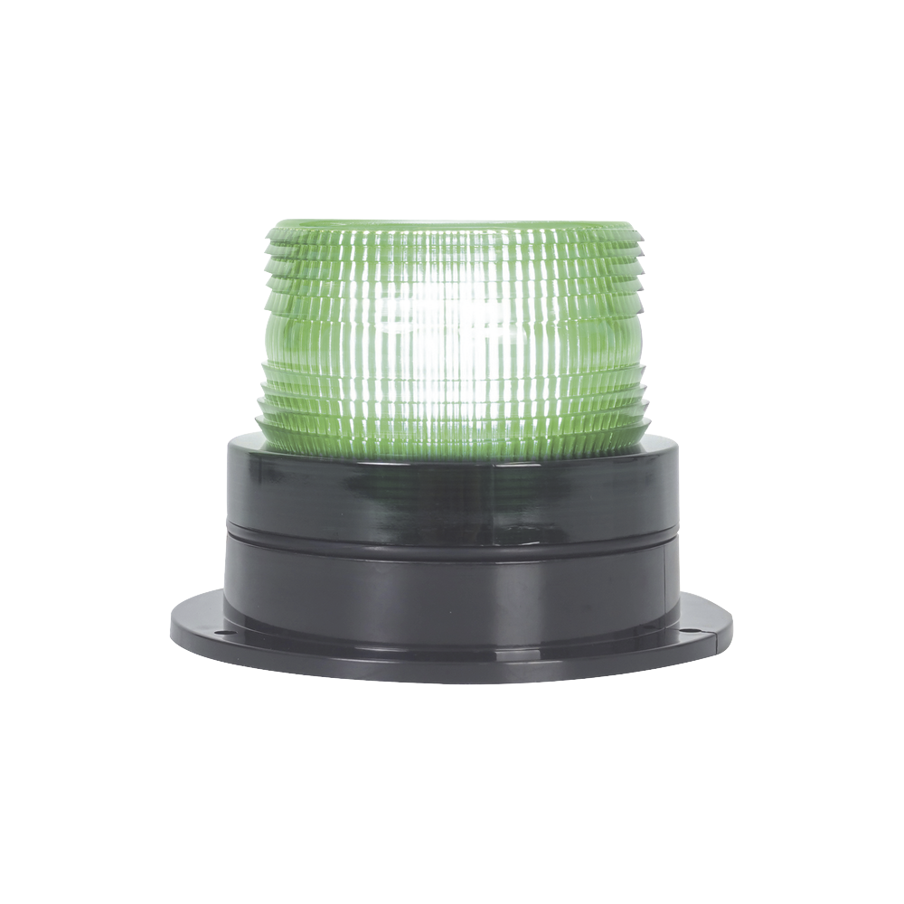 Burbuja Brillante de Larga Vida Útil, con 8 LEDs Color Verde, Domo Verde, 110 Vca