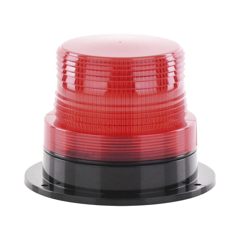 Burbuja Brillante de Larga Vida Útil, con 8 LEDs Color Rojo, Domo Rojo, 110 Vca