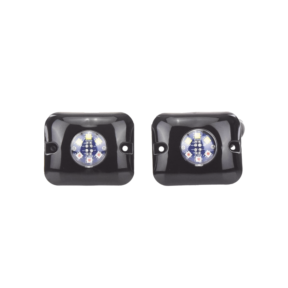 Estrobos Ocultos de 6 LED, Color ámbar / claro