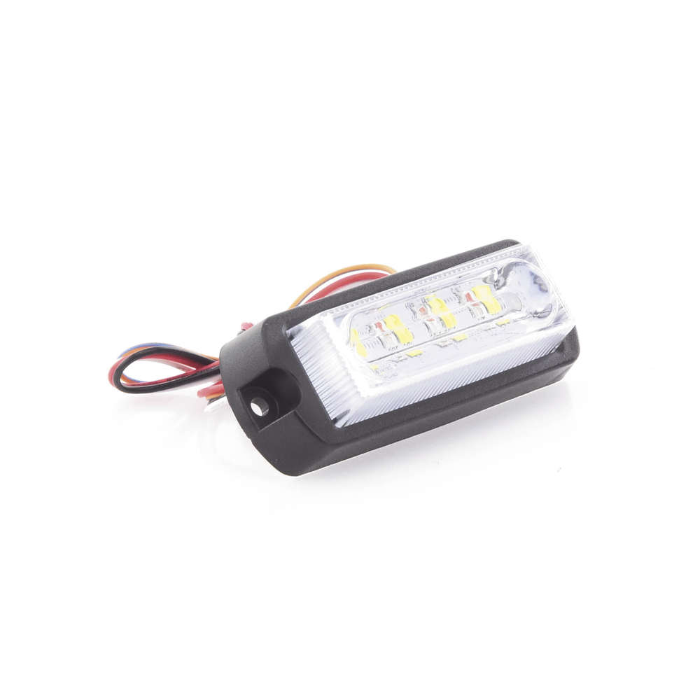 Luz Auxiliar Ultra Brillante de 8 LED, color Ámbar / Claro , con mica transparente. - Image 4