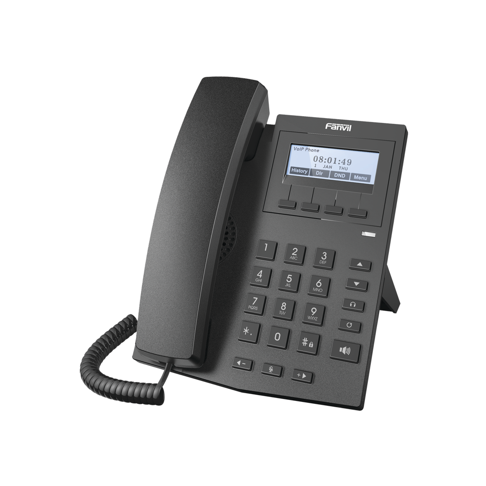 Teléfono IP empresarial para 2 lineas SIP con pantalla LCD 128 x 48 Px y conferencia de 3 vías, PoE - Image 3