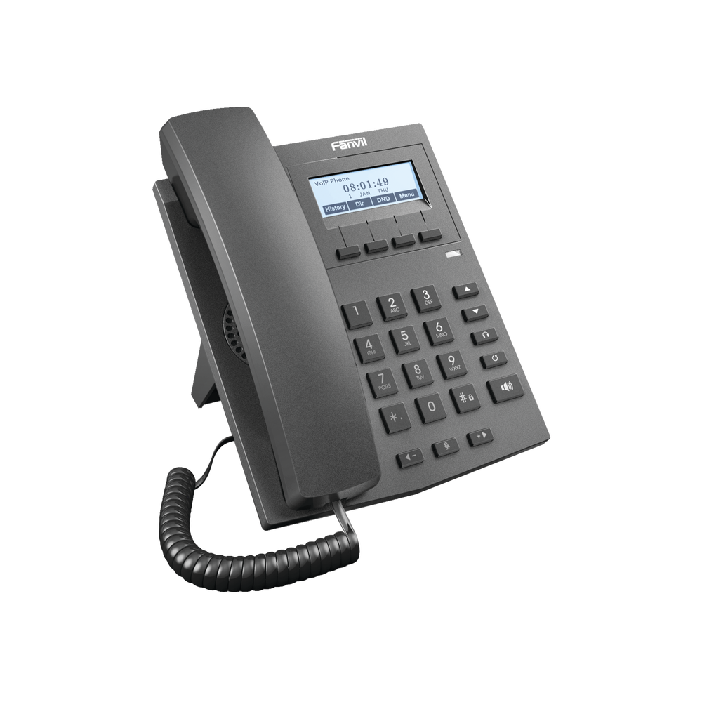 Teléfono IP empresarial para 2 lineas SIP con pantalla LCD 128 x 48 Px y conferencia de 3 vías, PoE - Image 2