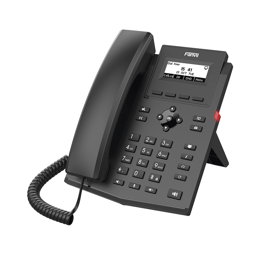 Teléfono IP empresarial para 2 lineas SIP con pantalla LCD, Códec Opus, conferencia de 3 vías, PoE. - Image 2