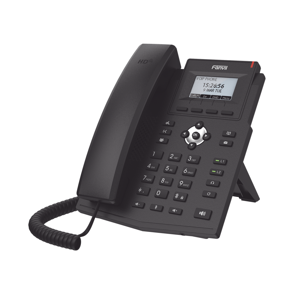 Teléfono IP Gigabit empresarial para 2 líneas SIP con pantalla LCD, Opus y conferencia de 6 participantes, PoE. - Image 3