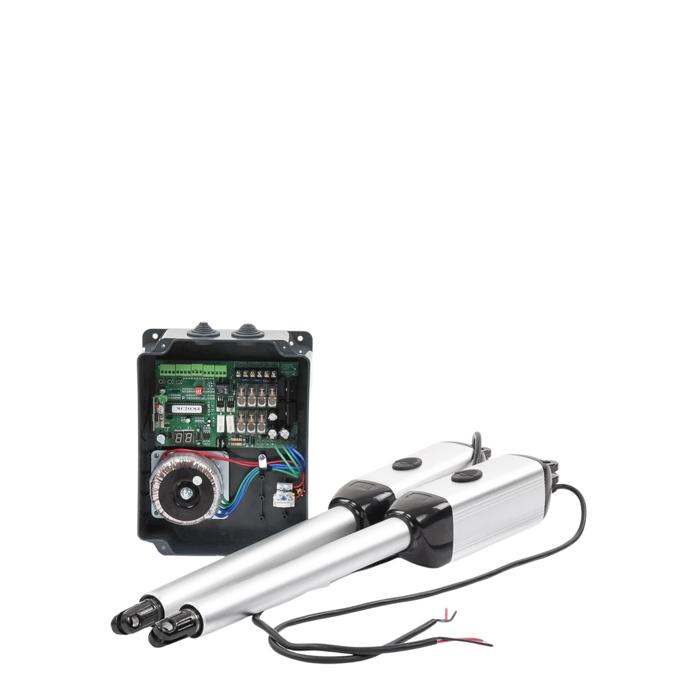 Kit de brazos para automatizar portones vehiculares abatibles de 2 hojas/ 3 Mts / 300 Kg / Uso solo residencial / Compatible con respaldo de energía - Image 2