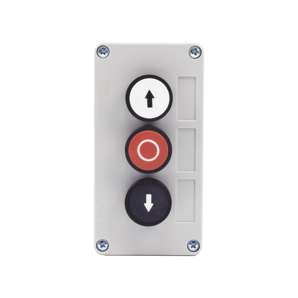 Botonera Triple Para Barreras Vehiculares, Operadores Corredizos y Abatibles.