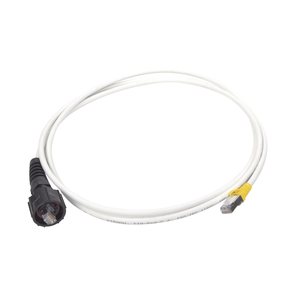 Patch Cord Reforzado Industrial (Ruggedized), Cat6A Blindado S/FTP, CM/LS0H, 2.13 Metros (7 Pies)