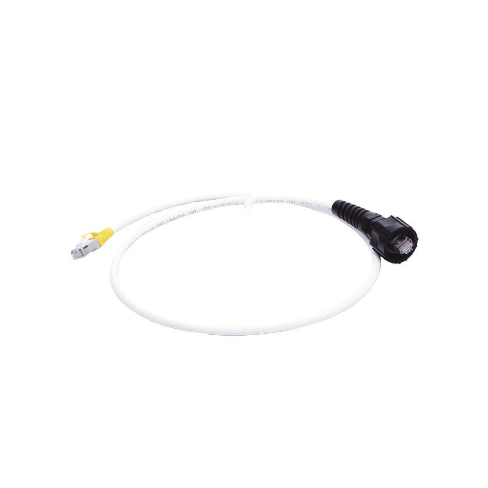 (XC6A-S10-B05) Patch Cord RJ45 Cat6A S/FTP T568A/B CM/LS0H1 Blanco Amarillo 3.05 Metros (10 Pies)