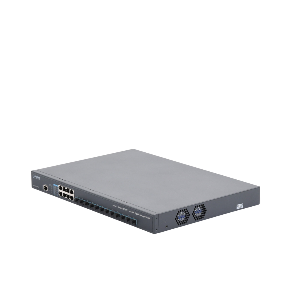 Switch Administrable Capa 3, 12 Puertos SFP de 10G, 8 Puertos 10/100/1000T, Con Alimentación Redundante (2 Fuentes de Alimentación AC). - Image 2