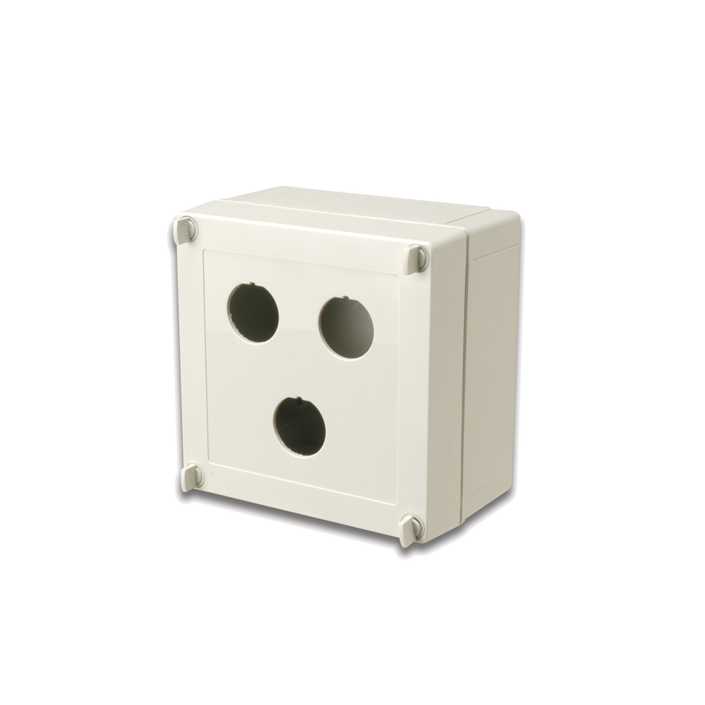 Caja industrial de conexión (Ruggedized), de 3 puertos de cobre o fibra, con protección IP66/IP67 (NEMA 4X)