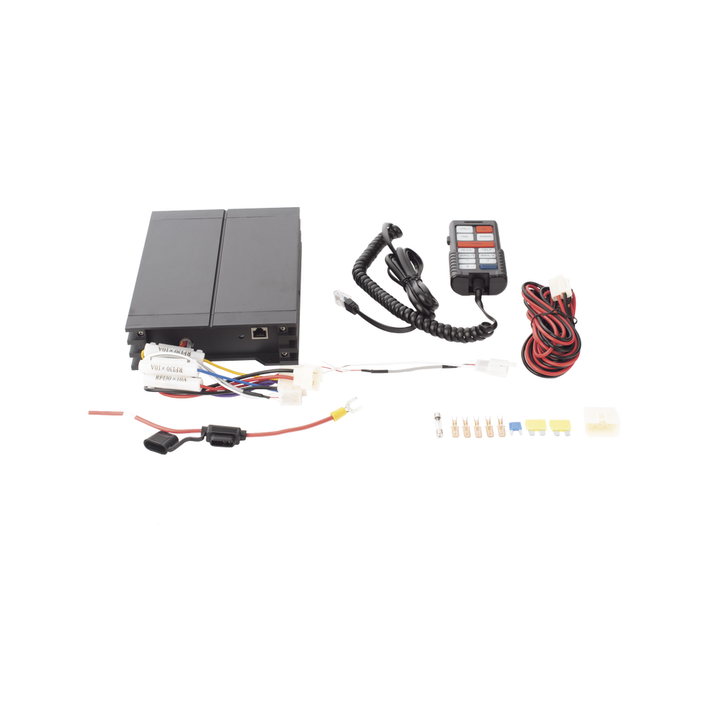 Sirena Vehicular de 100W de Potencia, Con Controlador Unimando Para Tonos, Control de 3 Salidas Auxiliares, Microfono e Interconexión a Radio - Image 5