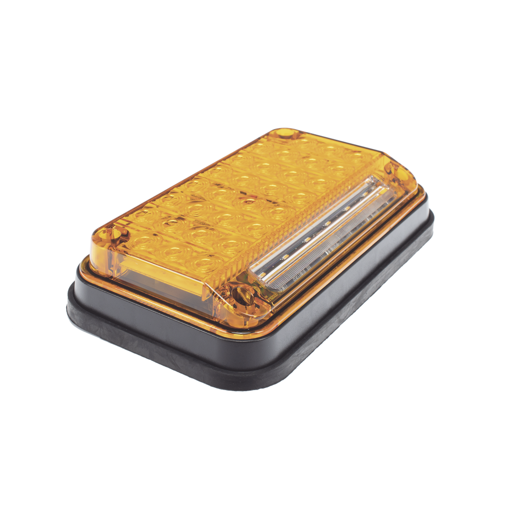 Luz de Advertencia de 7X4", Color Ambar, Con Luz de Trabajo, Ideal para Ambulancias - Image 3