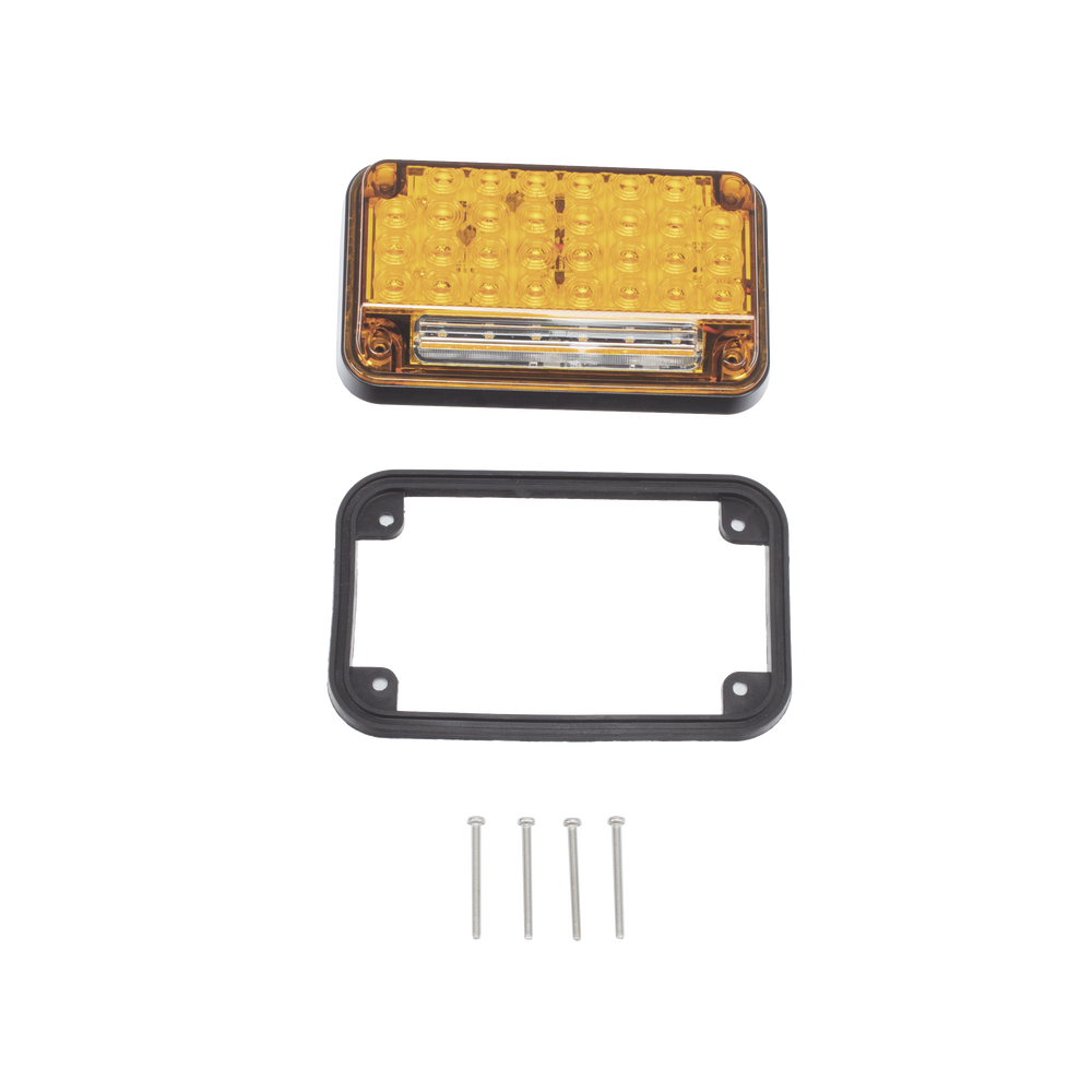 Luz de Advertencia de 7X4", Color Ambar, Con Luz de Trabajo, Ideal para Ambulancias - Image 5