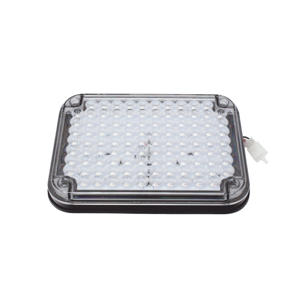 Luz de Advertencia de 9X7", Bicolor Rojo/Claro, Ideal para Ambulancias