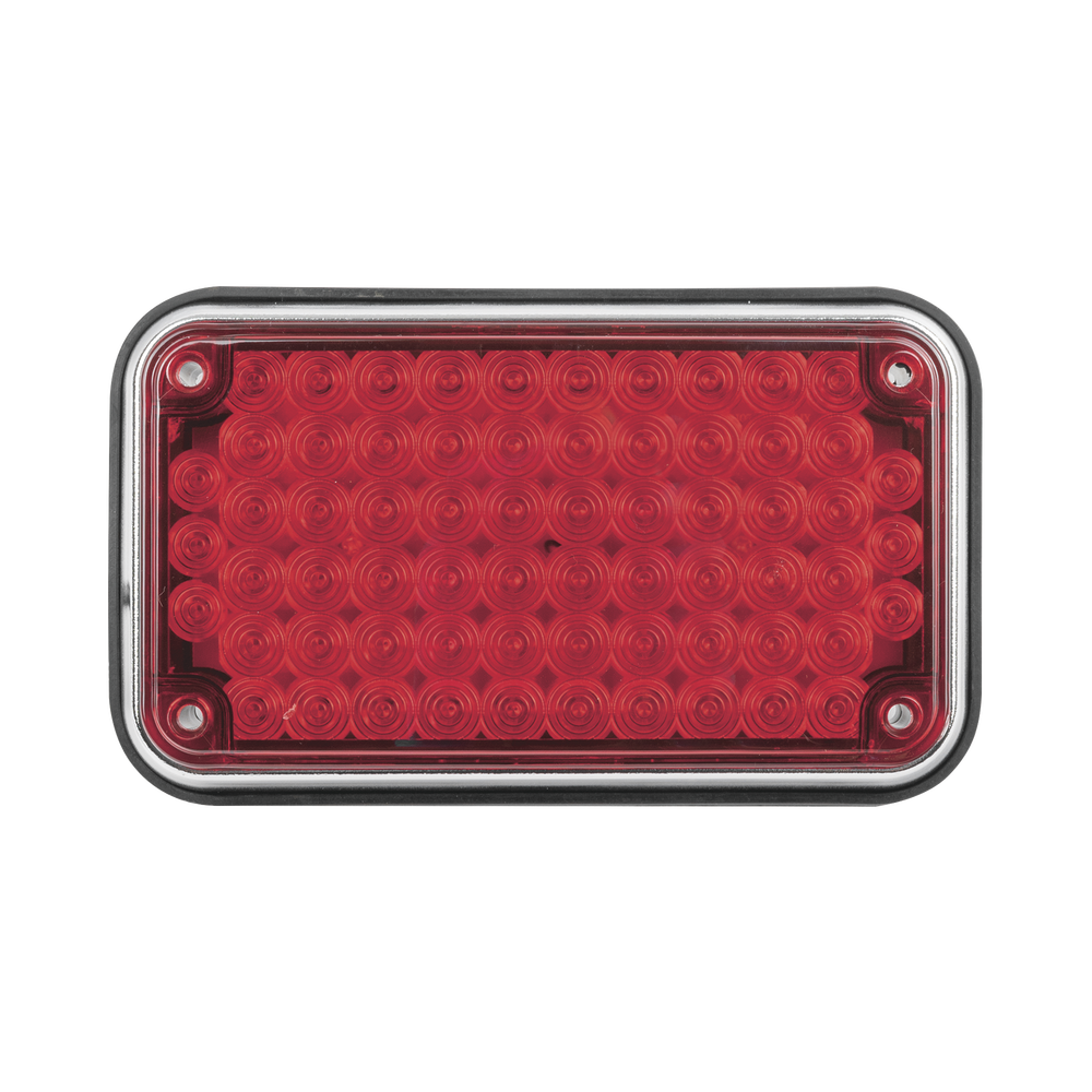 Luz de Advertencia de 6X4", Color Rojo, Ideal para Ambulancias