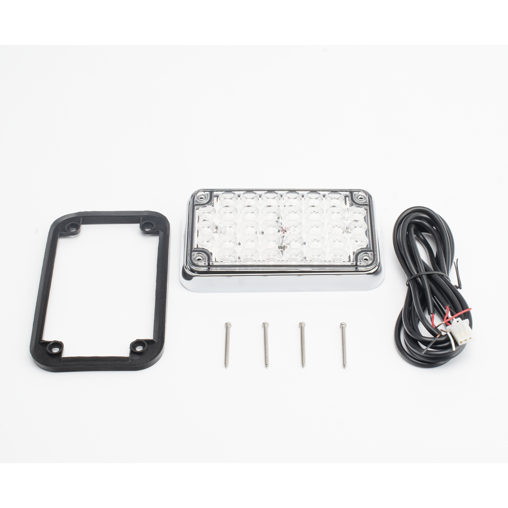 Luz de Advertencia de 6X4", Bicolor Rojo/Claro, Ideal para Ambulancias - Image 2