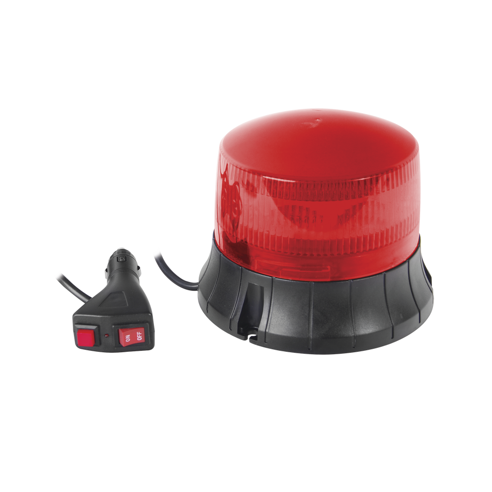 Burbuja LED giratoria color rojo, 9 LEDs, montaje magnético