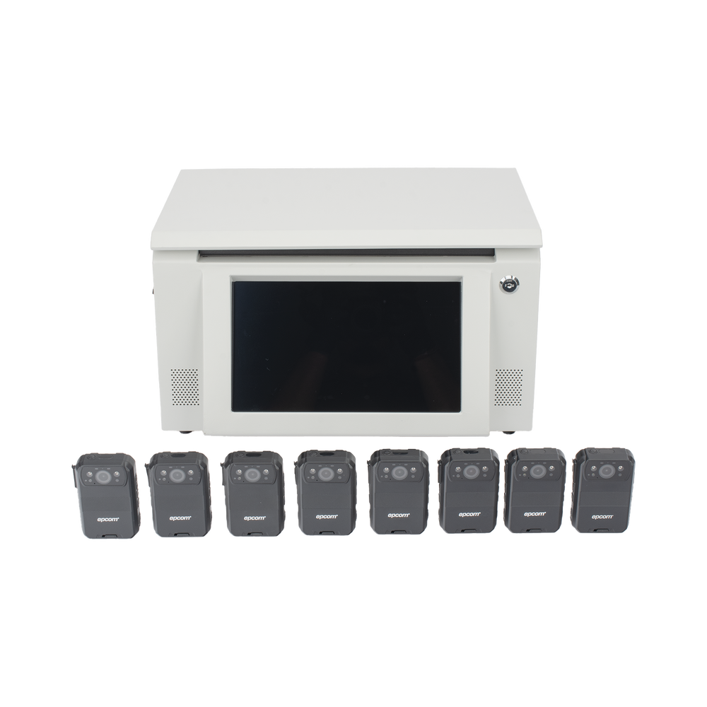 Kit de descarga simultanea para Bodycam | Estación de descarga XMRA8R3 | 8 X Bodycam  XMRR3