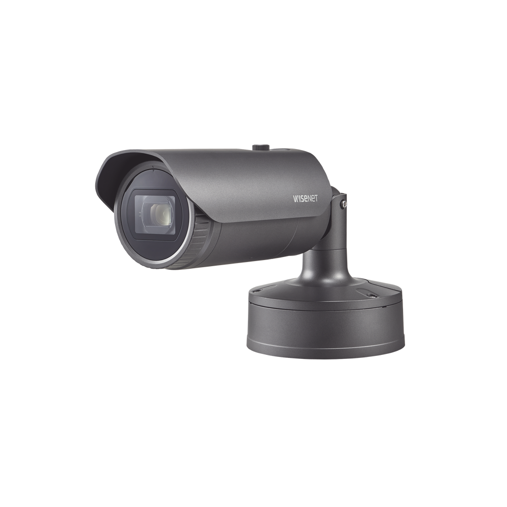 Camara IP tipo Bala de 2MP con Función de identificación de placas LPR / Lente Motorizado 5.2 - 62.4mm / WDR 150dB / Diseñado para aplicaciones de baja velocidad 0 a 90 Km/h