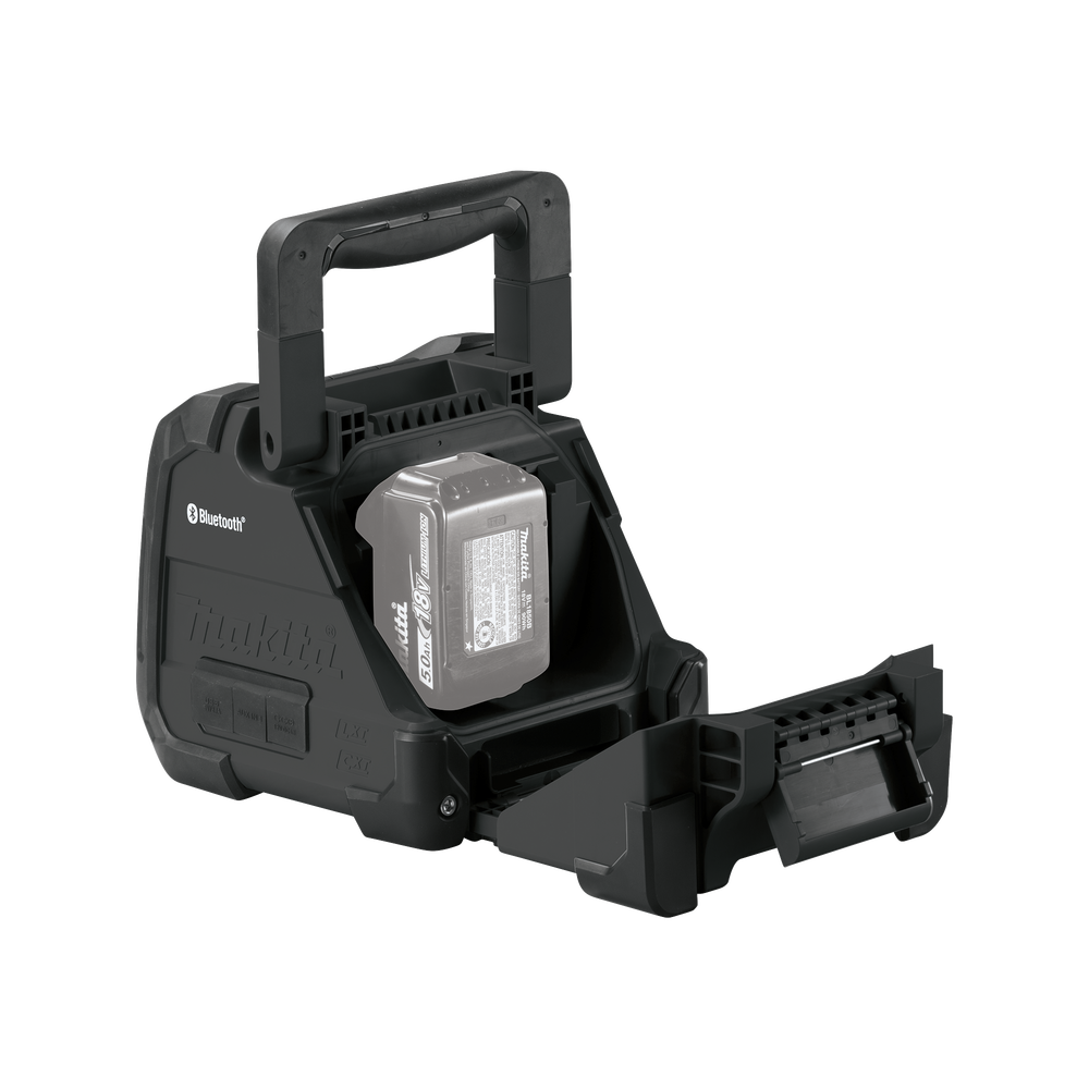 Bocina Negra Bluetooth con entrada USB, Auxiliar y Cargador, Funciona con Batería LXT de 18V o CXT de 12v (no inluidas) - Image 2