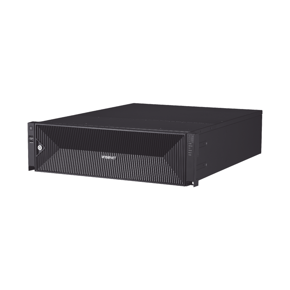 NVR de 64 canales / Hasta 32 MP / H.265 & Wisestream / Procesamiento 400 Mbps / 3 Puertos de Red / Raid 5-6 / 16 bahias para disco duro (no incluidos)