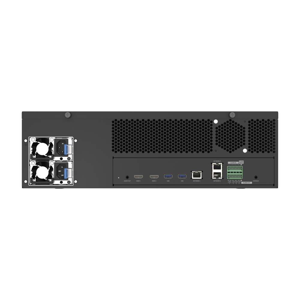 NVR de 64 canales / Hasta 32 MP / H.265 & Wisestream / Procesamiento 400 Mbps / 3 Puertos de Red / Raid 5-6 / 16 bahias para disco duro (no incluidos) - Image 3