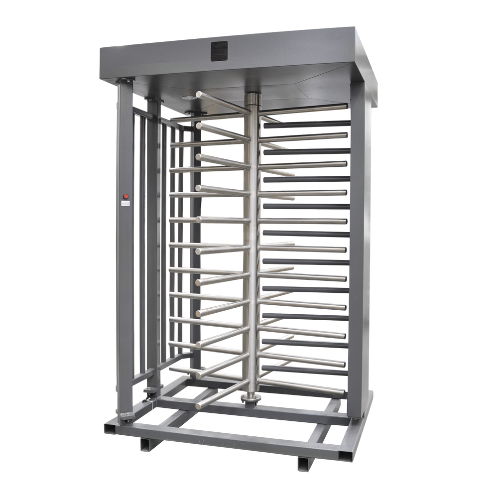 Torniquete Sencillo / Cuerpo Completo / Interior/Exterior / 100% Acero con Pintura Gris / EJE CENTRAL de Acero Inoxidable /Acabado de Lujo / Alto Tráfico