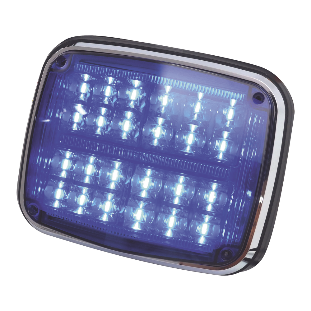 Luz de advertencia de 8 X 6", Color Azul, SAE, IP67, Ideal para Ambulancias - Image 5