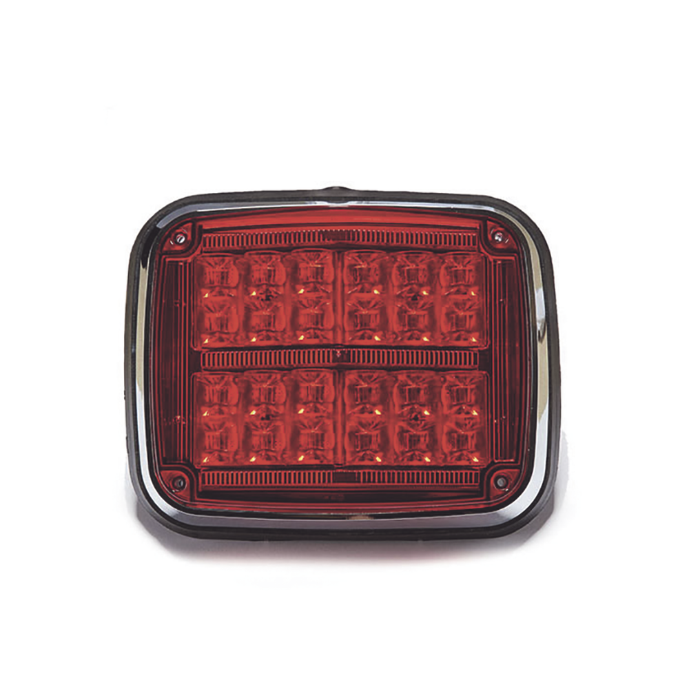 Luz de advertencia de 8 X 6", Color Rojo, SAE, IP67, Ideal para Ambulancias - Image 2